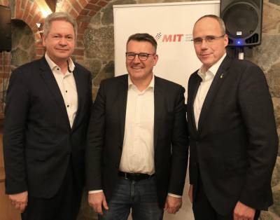 Matthias Wilkes, Vorsitzender der MIT Bergstrae, Peter Franz und Hessens Innenminister Peter Beuth